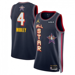 Men 2025 All Star 4 Evan Mobley Navy Stitched Basketball Jersey