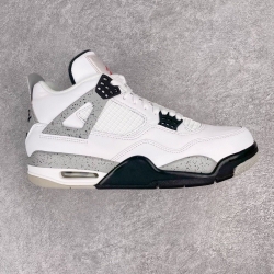 Air Jordan 4 White Gray Basketball Shoes