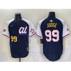 Men American League 99 Aaron Judge Navy Alternate 2025 All Star Edition Limited Stitched Baseball Jersey