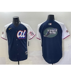 Men American League Tampa Bay Rays Team Big Logo Navy Alternate 2025 All Star Edition Limited Stitched Baseball Jersey Men American League Tampa Bay Rays Team Big Logo Navy Alternate 2025 All Star Edition Limited Stitched Baseball Jersey