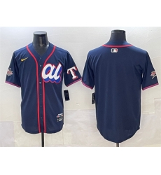 Men American League Texas Rangers Blank Navy 2025 All Star Edition Limited Stitched Baseball Jersey
