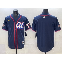 Men American League Texas Rangers Blank Navy 2025 All Star Edition Limited Stitched Baseball Jersey