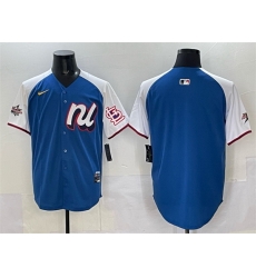 Men National League St  Louis Cardinals Blank Blue Alternate 2025 All Star Edition Limited Stitched Baseball Jersey