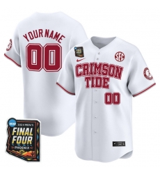 Men Women Youth Alabama Crimson Tide Final Four Patch Baseball Custom Jersey All Stitched White Limited Men Women Youth Alabama Crimson Tide Final Four Patch Baseball Custom Jersey All Stitched White Limited