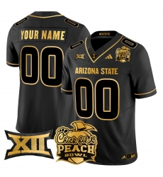 Men Women Youth Arizona State Sun Devils 2025 Peach Bowl Gold Vapor Limited Custom Jersey V2 All Stitched Black Gold Men Women Youth Arizona State Sun Devils 2025 Peach Bowl Gold Vapor Limited Custom Jersey V2 All Stitched Black Gold