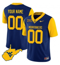 Men Women Youth West Virginia Mountaineers 2024 Country Roads Custom Jersey All Stitched Navy