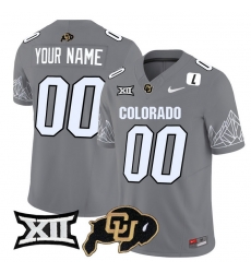 Men Women Youth Colorado Buffaloes Gray Vapor Limited Custom Jersey V2 Big 12 XII Patch All Stitched White Patch Men Women Youth Colorado Buffaloes Gray Vapor Limited Custom Jersey V2 Big 12 XII Patch All Stitched White Patch