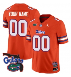 Men Women Youth Florida Gators 2023 Vapor Limited Custom Jersey Florida Map All Stitched Orange