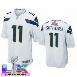 Men Women Youth Seattle Seahawks #11 Jaxon Smith-Njigba 2025 2026 Super Bowl LX F U S E Stitched NFL Jersey White