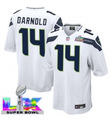 Men Women Youth Seattle Seahawks #14 Sam Darnold 2025 2026 Super Bowl LX F U S E Stitched NFL Jersey White