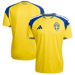 Men adidas Yellow Sweden National Team FIFA x World Cup 2026 Home Replica Jersey