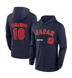 Men Japan Baseball  18 Yoshinobu Yamamoto Navy 2026 World Baseball Classic Club Hoodie
