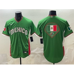 Men Mexico Baseball Team Big Logo Green 2026 World Baseball Classic Stadium Stitched Jersey
