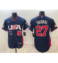 Men USA Baseball x Undefeated 30 Paul Skenes Navy 2026 World Baseball Classic Stadium Stitched Jersey Men USA Baseball x Undefeated 30 Paul Skenes Navy 2026 World Baseball Classic Stadium Stitched Jersey