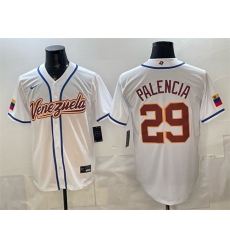 Men Venezuela Baseball 29 Daniel Palencia White 2026 World Baseball Classic Home Stadium Stitched Jersey Men Venezuela Baseball 29 Daniel Palencia White 2026 World Baseball Classic Home Stadium Stitched Jersey