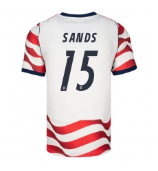 USA 2026 FIFA World Cup Soccer White Jersey Set ( Have Shorts ) James Sands #15