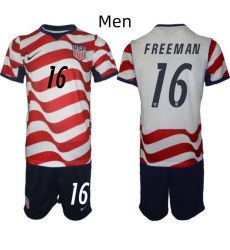 USA FIFA World Cup 2026 Soccer Red Home Jersey Alex Freeman #16 USA FIFA World Cup 2026 Soccer Red Home Jersey Alex Freeman #16