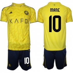 Men Al Nassr 2026 Soccer Jerseys Yellow #10 MANE