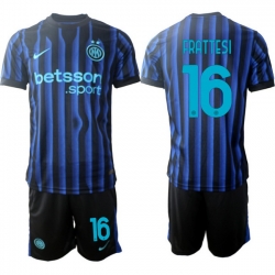 Men Internazionale 2026 Soccer Jerseys BlueBlack #16 FRATTESI